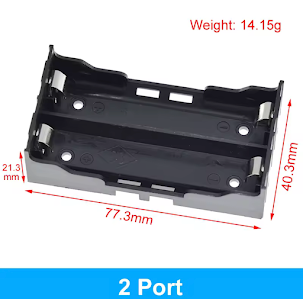 2 slot 18650 battery box